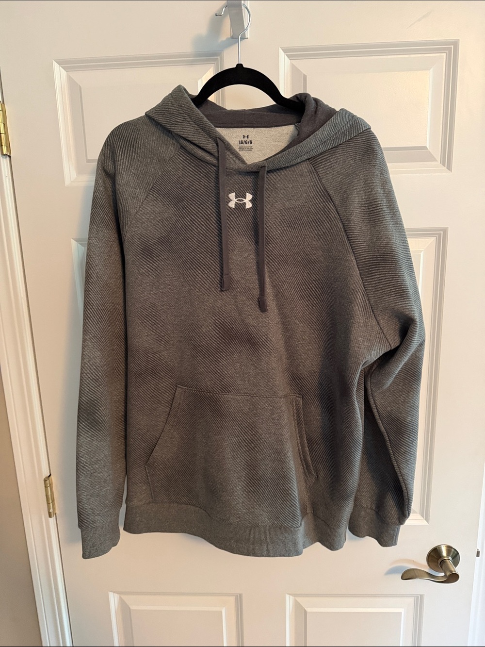 Under Armour Men’s Gray Sweatshirt Hoodie with Logo